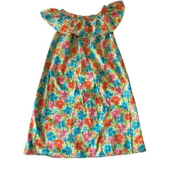Lands' End Other - Land's End Floral Ruffle Off‎ The Shoulder Dress Girls Large 14 Summer Sundress